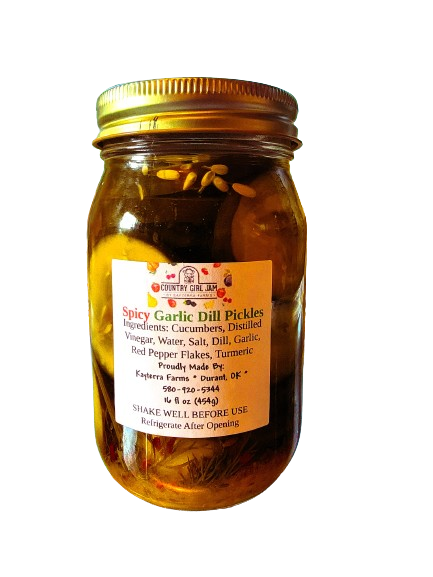 Spicy Garlic Dill Pickles - Our "Hot" Pickle 16oz Chips Only